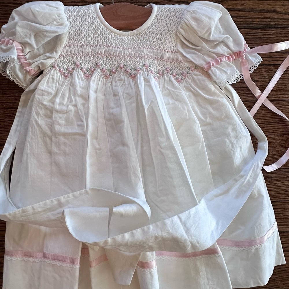 Baby girl traditional spring summer dress, size 6 months